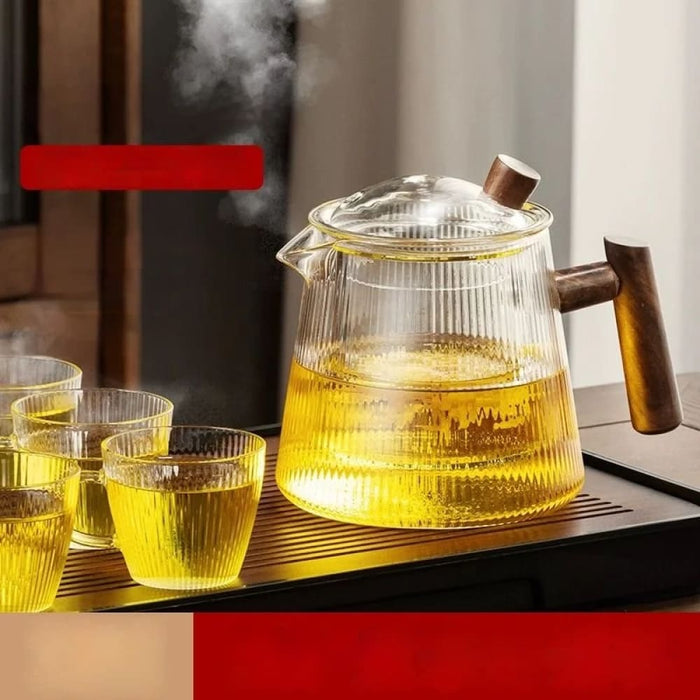 Transparent Glass Coffee Pot for Family Restaurant