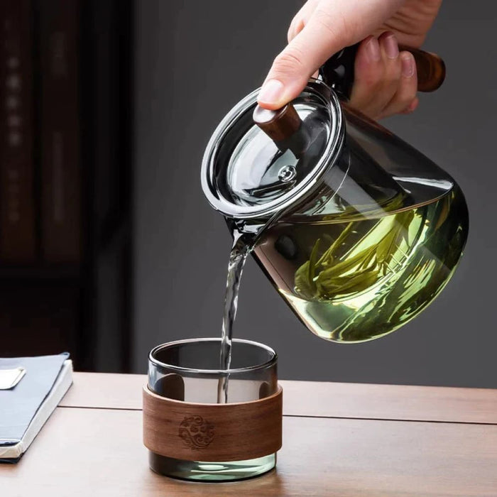 Transparent Glass Tea Pot With Filter