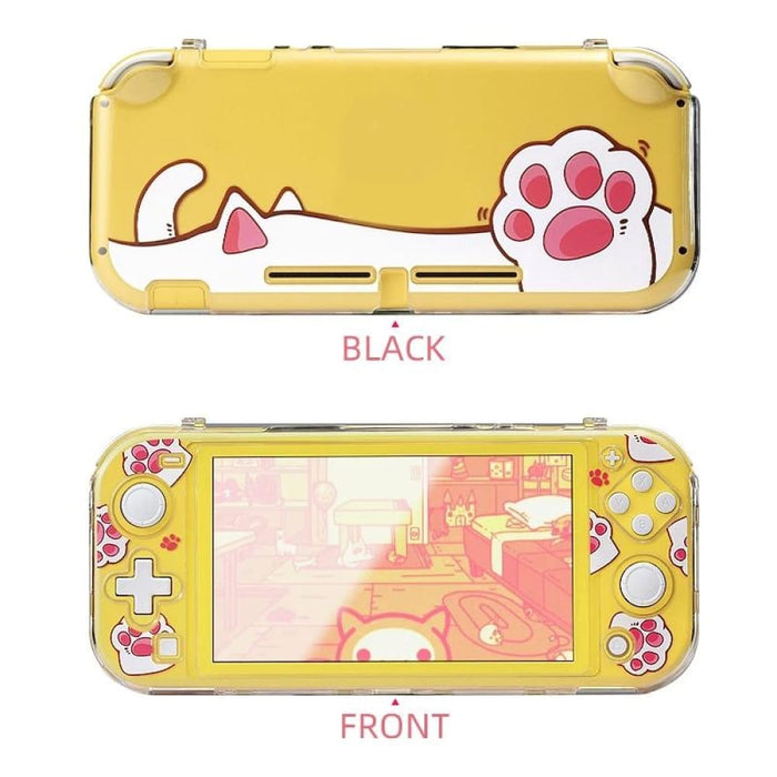 Transparent Hard Cat Paw Style Protective Case for Nintendo