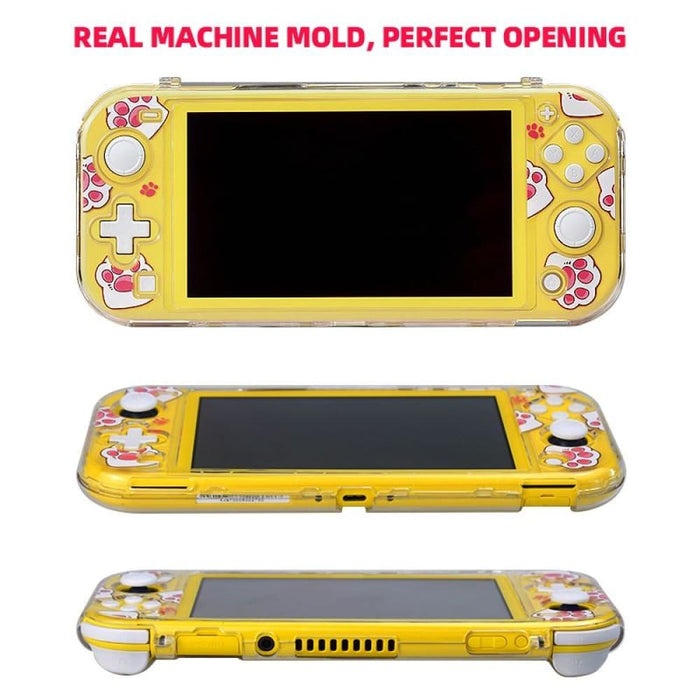 Transparent Hard Cat Paw Style Protective Case for Nintendo
