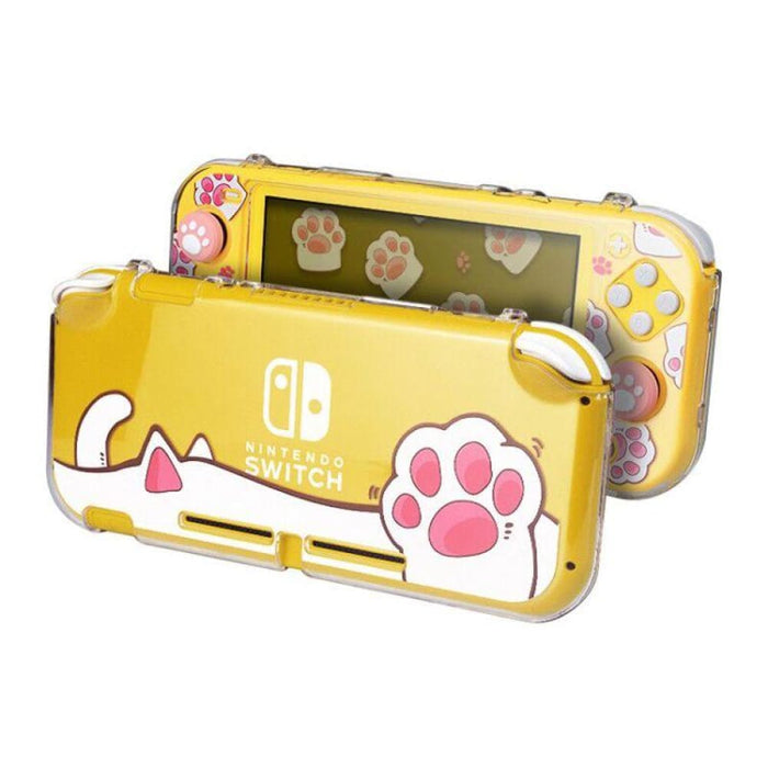 Transparent Hard Cat Paw Style Protective Case for Nintendo