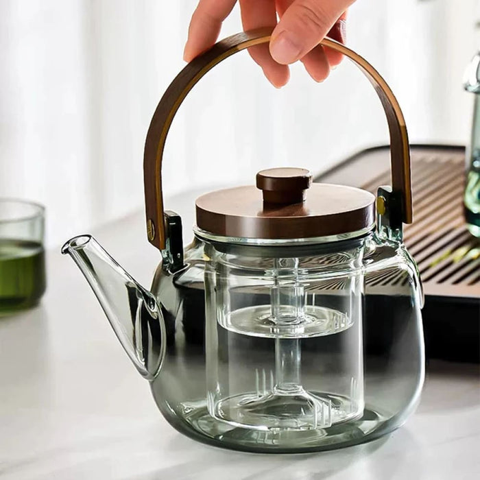 Transparent High Temp Tea Set With Teapot