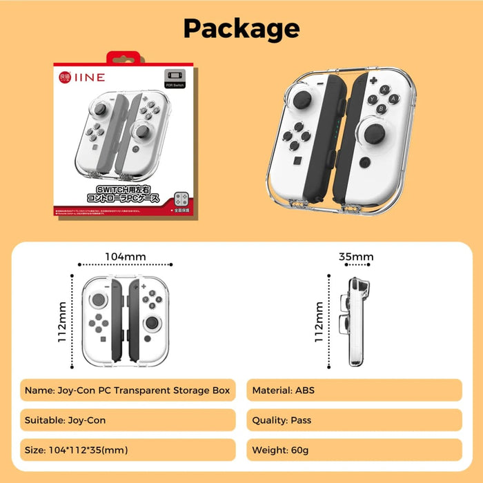 Pc Transparent Storage Box For Nintendo Switch Joy - con