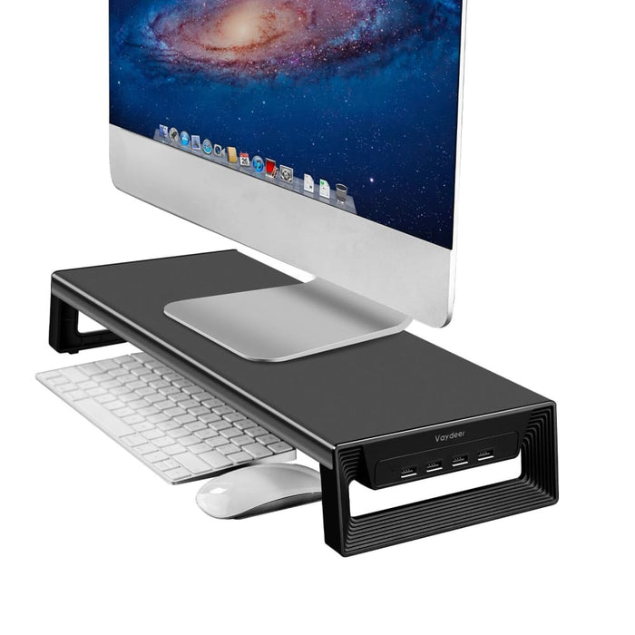 Trapezoid Monitor Stand Riser with Extra Storage Durable