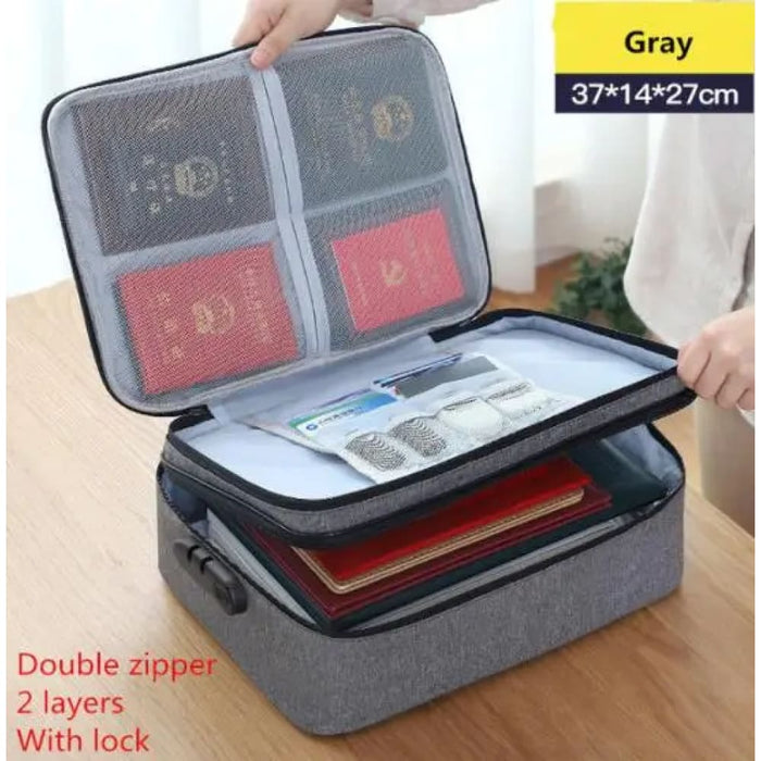 Travel File Organizer Document Storage Bag