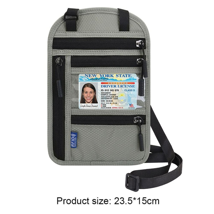 Travel Neck Wallet Pouch Holder with Rfid Id Credit Card