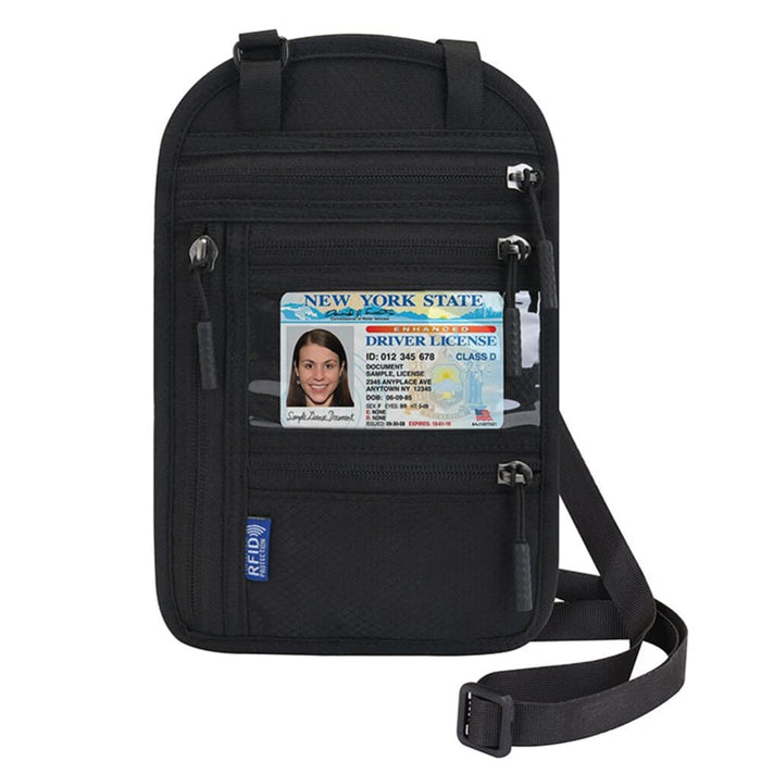 Travel Neck Wallet Pouch Holder with Rfid Id Credit Card