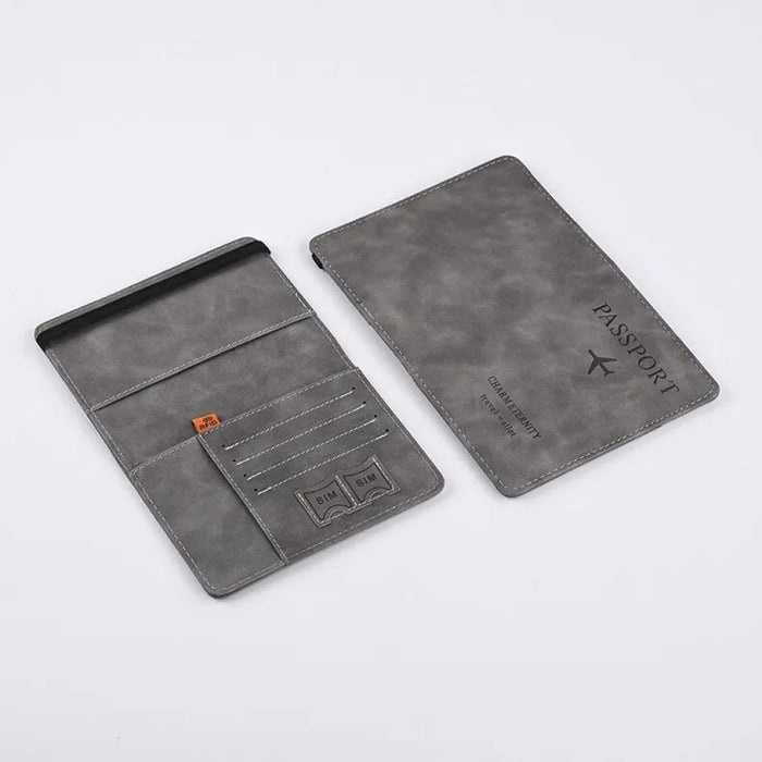 Travel Passport Wallet For Men Pu Leather Card Holder