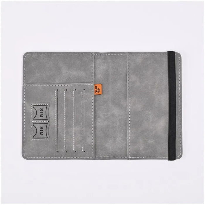 Travel Passport Wallet For Men Pu Leather Card Holder