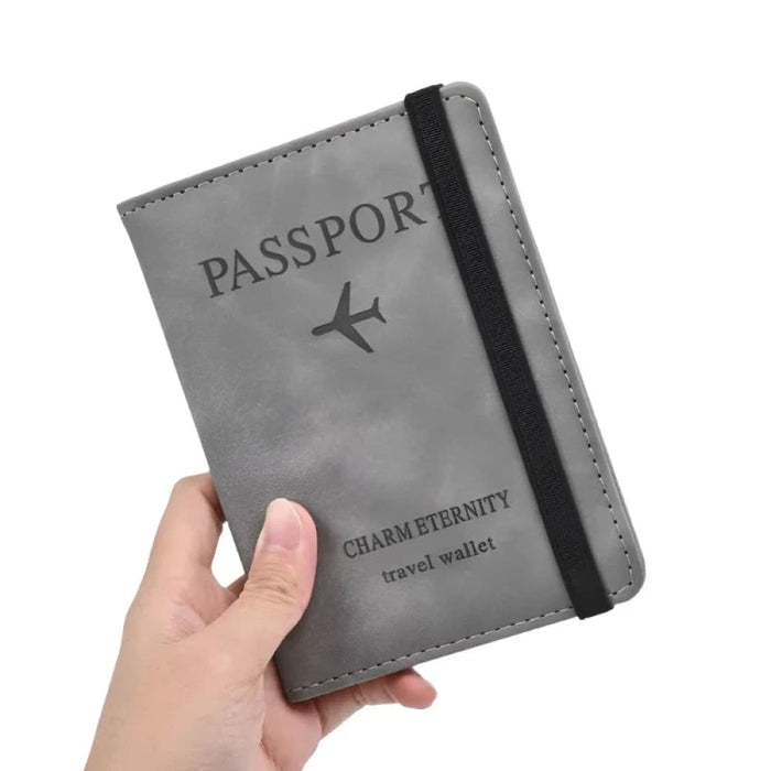 Travel Passport Wallet For Men Pu Leather Card Holder