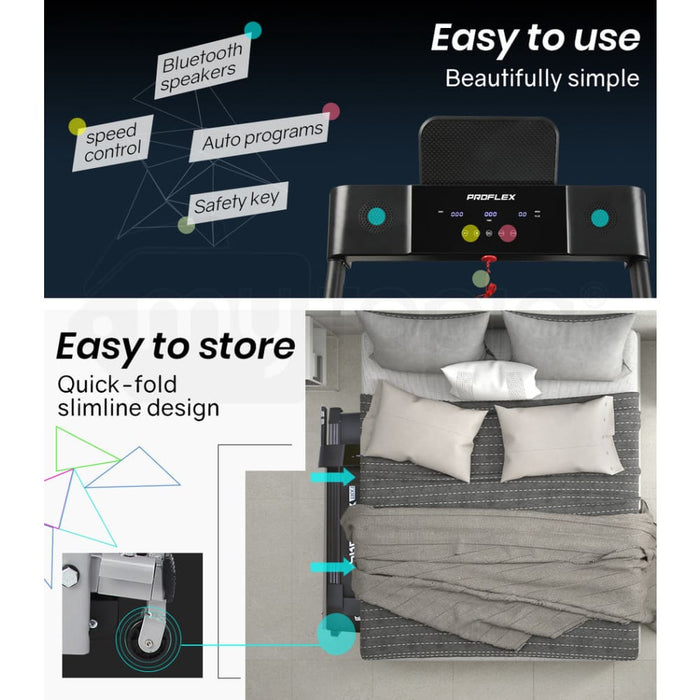 Treadmill Bluetooth Running Machine Foldable Compact Small