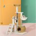 Cat Tree 138cm Tower Scratching Post Scratcher Wood Bed