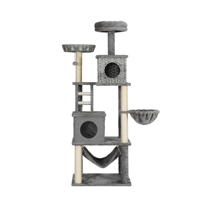 Cat Tree 169cm Tower Scratching Post Scratcher Wood Bed