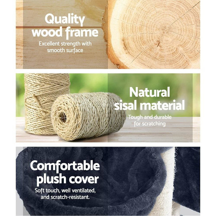 I.pet Cat Tree 244cm Trees Scratching Post Scratcher Tower
