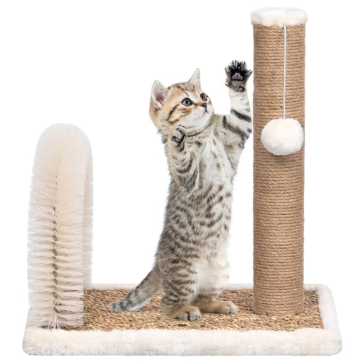 Cat Tree With Arch Grooming Brush And Scratch Post Oibkio