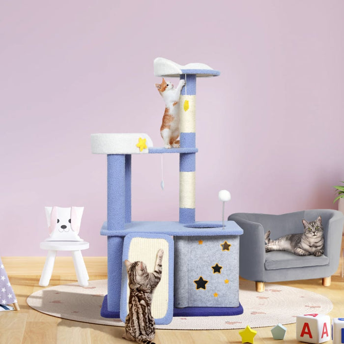 Cat Tree Kitten Furniture Condo Post Scratching Multi