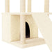 Cat Tree With Sisal Scratching Posts Cream 133 Cm Oioipl