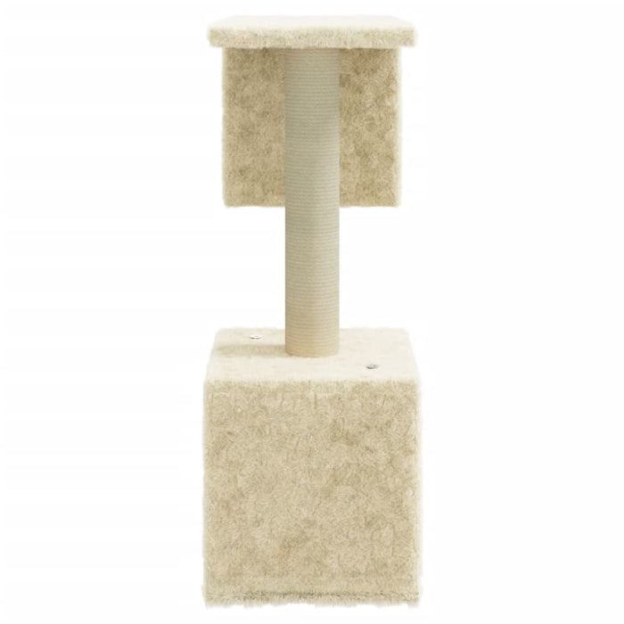 Cat Tree with Sisal Scratching Posts Cream 60 Cm Oioatb