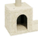 Cat Tree with Sisal Scratching Posts Cream 60 Cm Oioatb