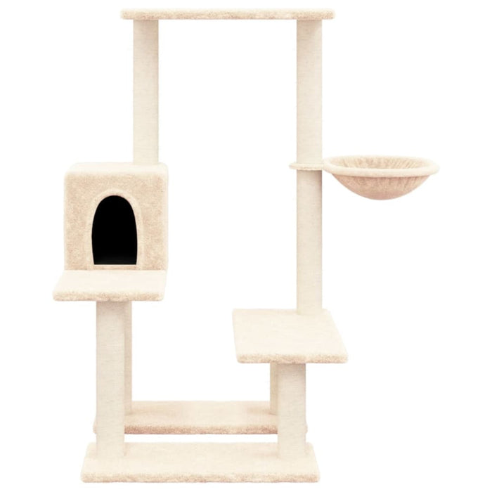 Cat Tree With Sisal Scratching Posts Cream 94.5 Cm Oioltk