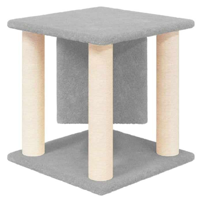 Cat Tree With Sisal Scratching Posts Light Grey 37 Cm Oiolpp