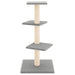 Cat Tree With Sisal Scratching Posts Light Grey 70 Cm Oioipa