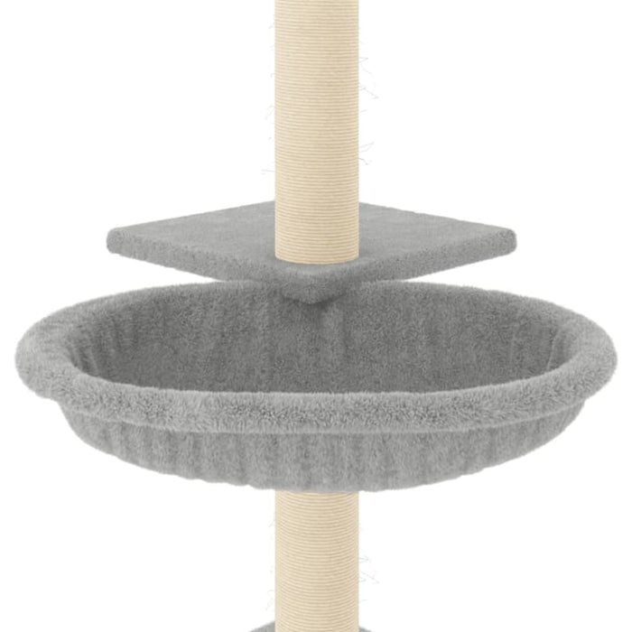Cat Tree With Sisal Scratching Posts Light Grey 72 Cm Oioilk