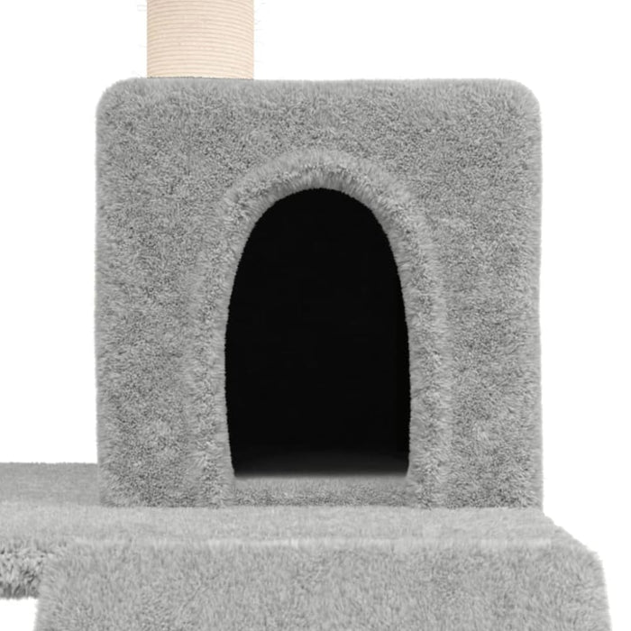 Cat Tree With Sisal Scratching Posts Light Grey 82 Cm Oiolla