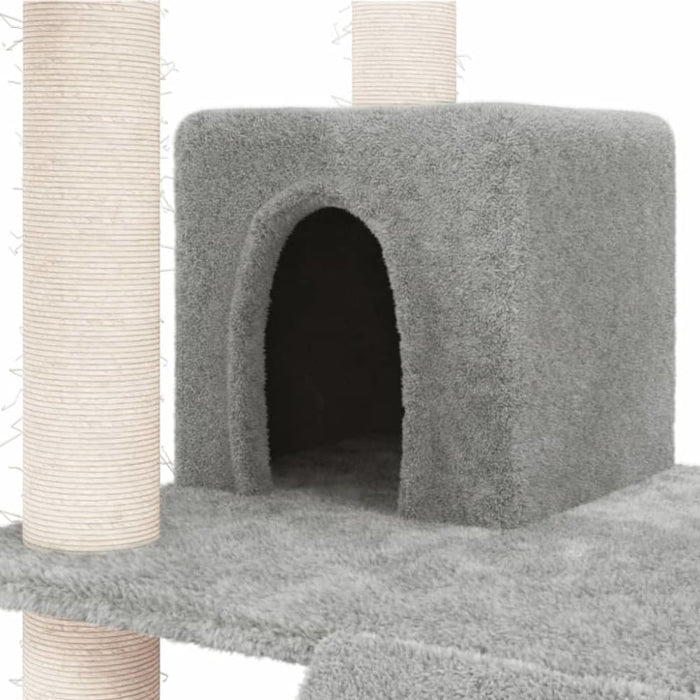 Cat Tree With Sisal Scratching Posts Light Grey 83 Cm Oiolpx