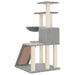 Cat Tree With Sisal Scratching Posts Light Grey 94 Cm Oioibt