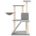Cat Tree With Sisal Scratching Posts Light Grey 94 Cm Oioibt