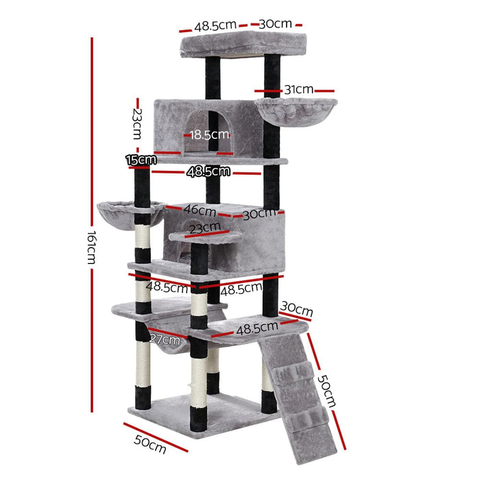 I.pet Cat Tree Tower Scratching Post Scratcher Wood Condo