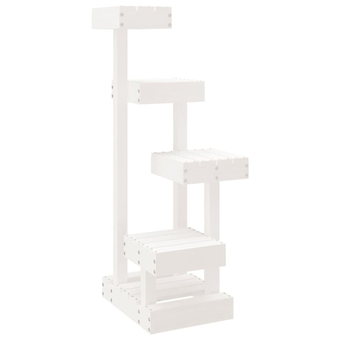Cat Tree White 45.5x49x103 Cm Solid Wood Pine Nxalak
