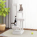 Cat Tree White 45.5x49x103 Cm Solid Wood Pine Nxalak