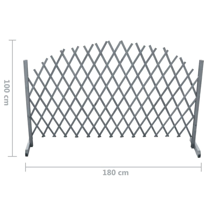 Trellis Fence Solid Firwood 1.8x1 m Grey Tobbtl