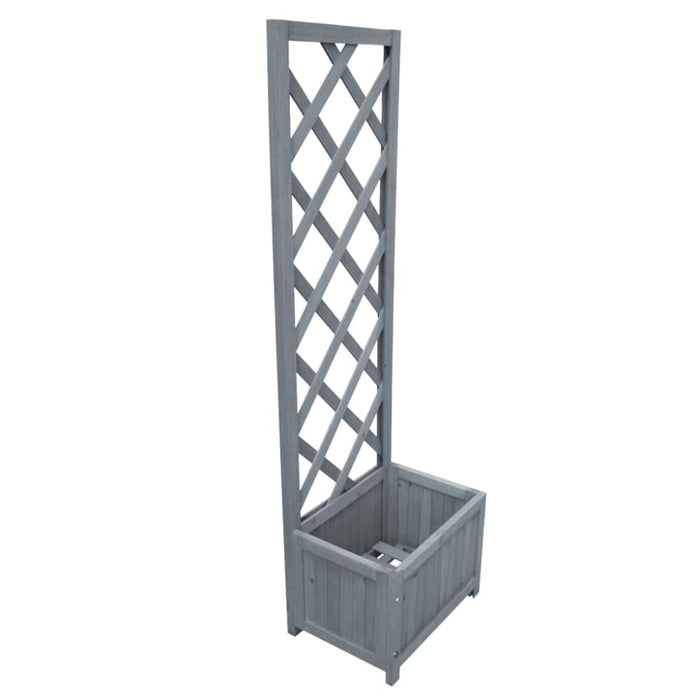 Trellis Planter 40x30x135 Cm Solid Firwood Tobbti