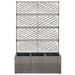 Trellis Raised Bed with 3 Pots 83x30x130 Cm Poly Rattan