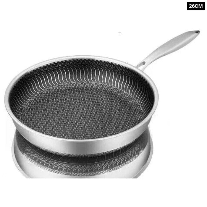 Tri Ply Stainless Steel Frying Pan with Double Sided Wok
