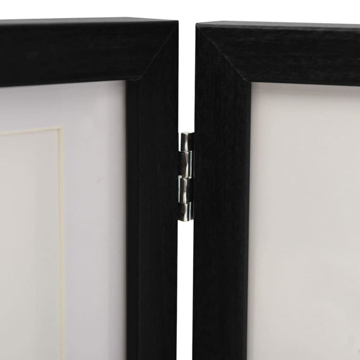 Trifold Photo Frame Collage Black 22x15 Cm + 2x(10x15 Cm)