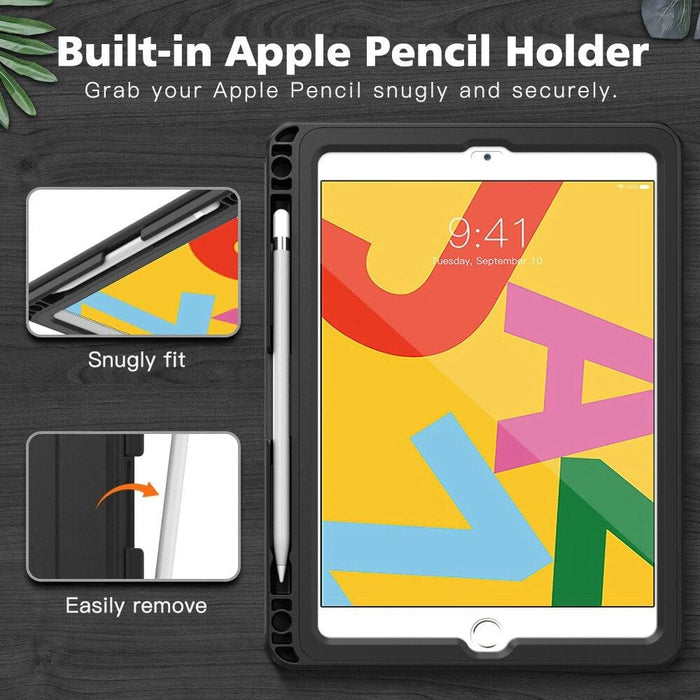 Trifold Stand Cover with Built-in Screen Protector for Ipad