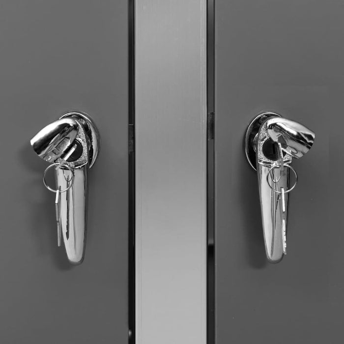 Triple Wheelie Bin Shed 207x77.5x115 Cm Stainless Steel