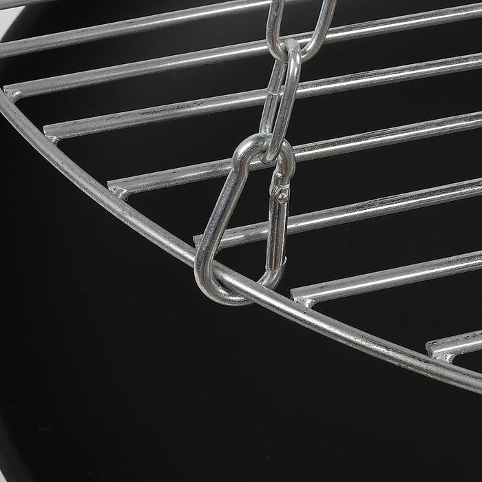 Tripod Garden Fire Pit Bbq Barbecue Cast Iron & Steel Bowl