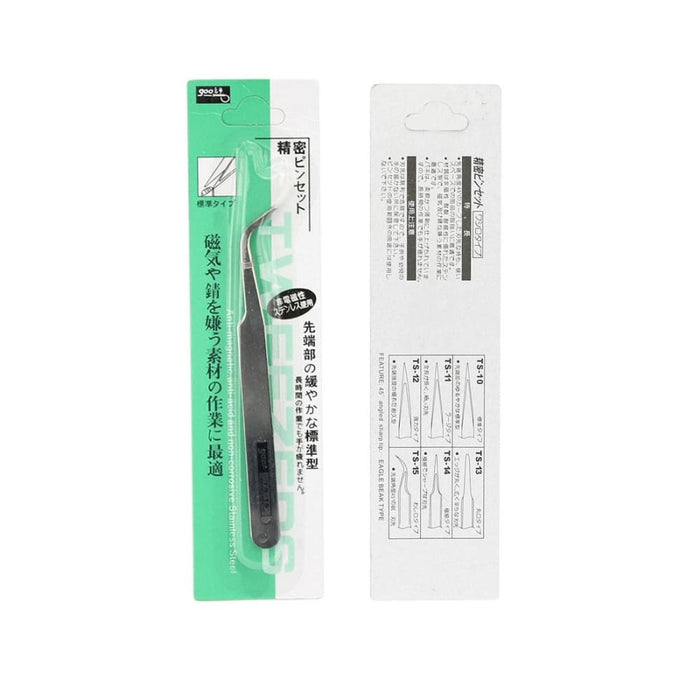Ts 15 Steel Bend Tweezers By Gooi