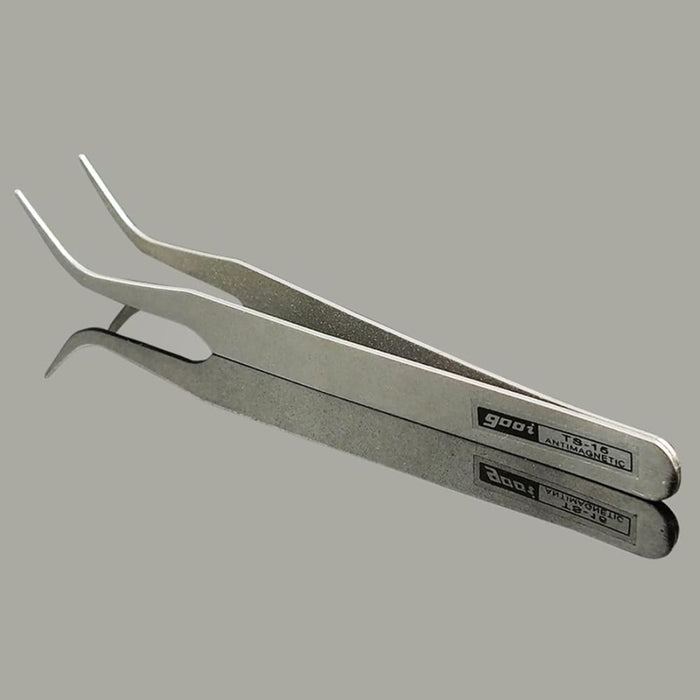 Ts 15 Steel Bend Tweezers By Gooi