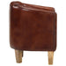 Tub Chair Brown Real Leather Tpkltn
