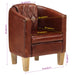 Tub Chair Brown Real Leather Tpkltn