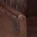 Tub Chair Light Brown Real Leather Tpklab