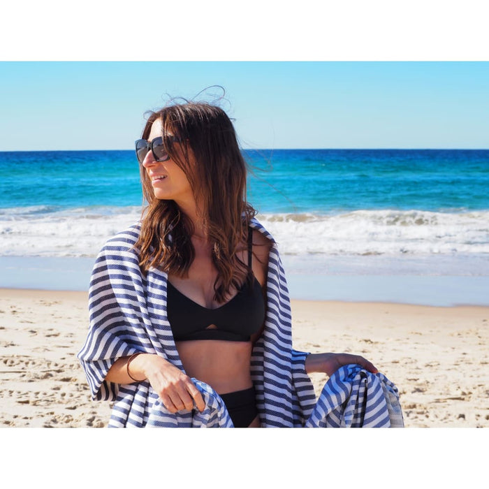 Turkish Cotton Towel - Navy