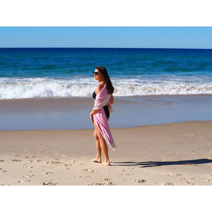 Turkish Cotton Towel - Rose