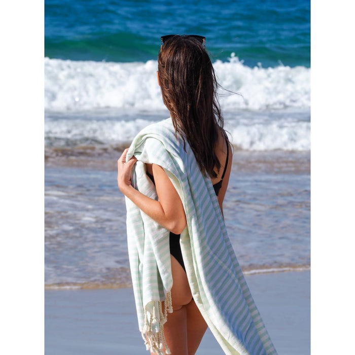 Turkish Cotton Towel - Seafoam